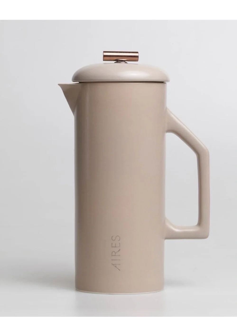 Taupe French Press Coffee Maker - Modern Home Kitchen